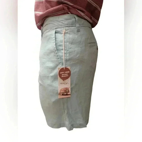 Panama Jack NWT 100% Linen Blue Walking  Shorts Size 38 - Picture 3 of 7